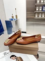 kitlife BURBERRY Monogram Motif Pointed-toe Ballerina Shoes In Brown - 2
