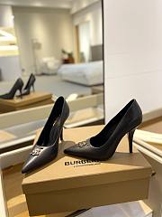 kitlife BURBERRY Leather TB Monogram Pumps 40 black - 6