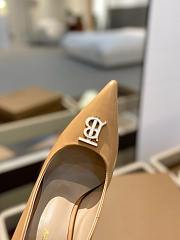 kitlife BURBERRY Leather TB Monogram Pumps 40 brown - 4