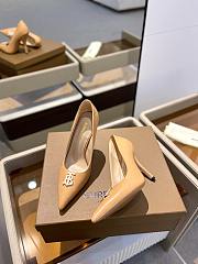 kitlife BURBERRY Leather TB Monogram Pumps 40 brown - 6