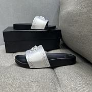 Versace Men's silver The Medusa Slip-on Sandals - 3