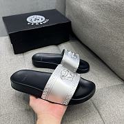 Versace Men's silver The Medusa Slip-on Sandals - 2