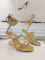 kitlife Rene Caovilla  SYMPHONY MIRRORED GOLD SANDAL 105  - 2