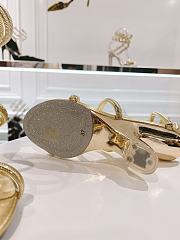 kitlife Rene Caovilla  SYMPHONY MIRRORED GOLD SANDAL 105  - 4