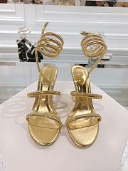kitlife Rene Caovilla  SYMPHONY MIRRORED GOLD SANDAL 105  - 6
