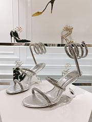 kitlife Rene Caovilla SYMPHONY MIRRORED Sliver SANDAL 105 - 2