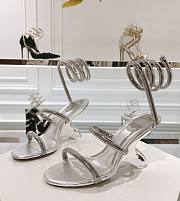 kitlife Rene Caovilla SYMPHONY MIRRORED Sliver SANDAL 105 - 1