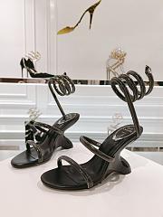 kitlife Rene Caovilla SYMPHONY MIRRORED Black SANDAL 105 - 1