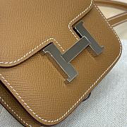 Kitlife Hermes Constance Slim mini bag silver brown - L12.4/H10.2/D3cm - 6