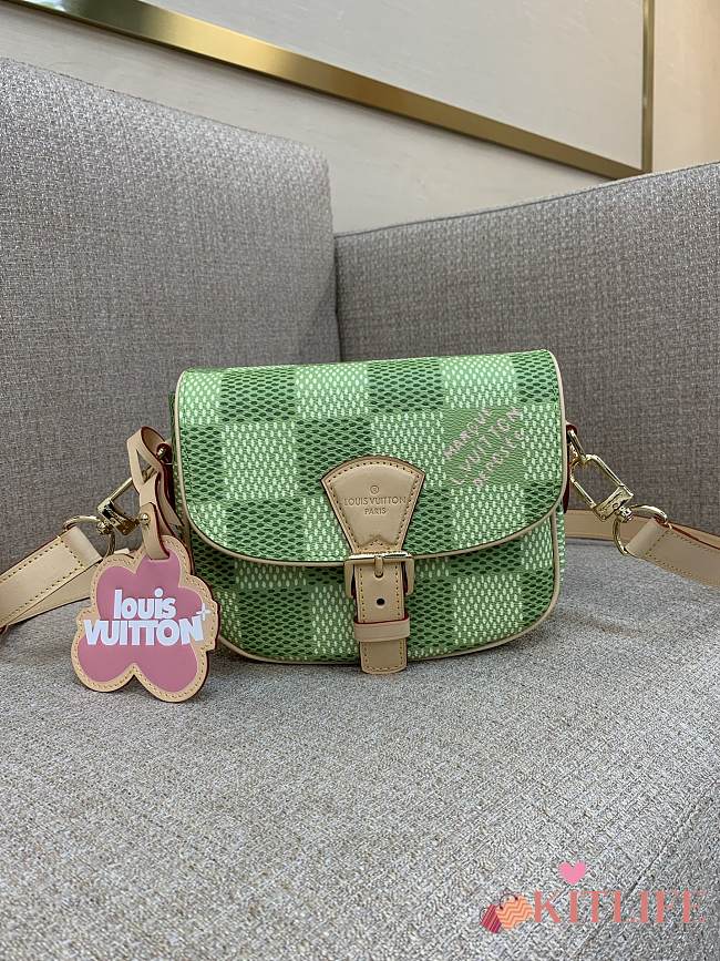 kitlife Louis Vuitton Montsouris Messenger green bag - 20x17x7 CM - 1