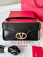 kitlife Valentino Garavani  Mini Leather VLogo 1960 Cross-Body Bag Black - 26 x 13 x 9 cm - 4