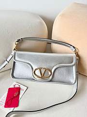 kitlife Valentino Garavani Mini Leather VLogo 1960 Cross-Body Bag silver - 26 x 13 x 9 cm - 1