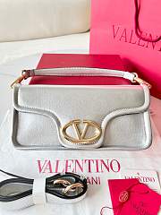 kitlife Valentino Garavani Mini Leather VLogo 1960 Cross-Body Bag silver - 26 x 13 x 9 cm - 3