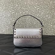 Valentino Garavani Rockstud Small Crossbody Bag silver - 19x12x3cm - 1