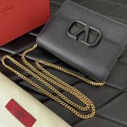 kitlife Valentino Garavani VLogo Signature grainy calfskin wallet with chain black - 17.5x8x13cm - 3