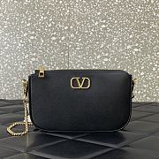 Valentino Garavani Black Leather Crossbody Bag - 20.5x10.5x5cm - 4