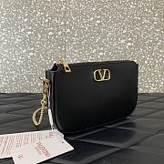 Valentino Garavani Black Leather Crossbody Bag - 20.5x10.5x5cm - 5