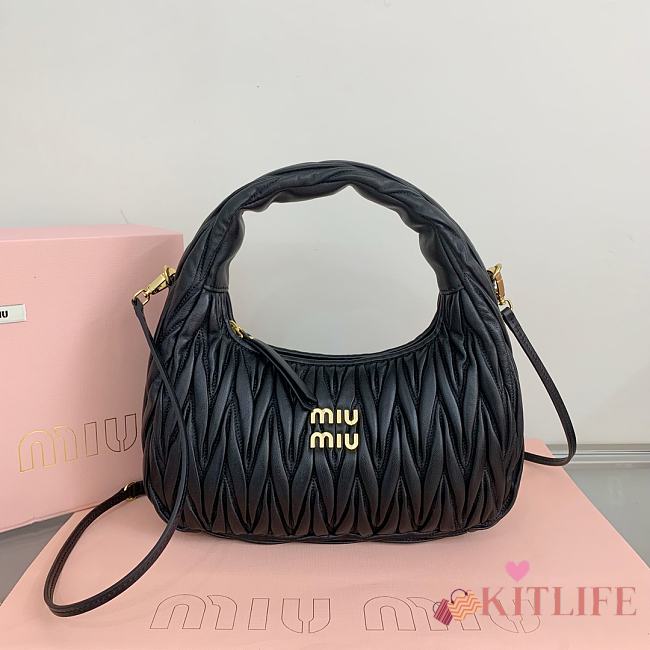 Kitlife MIU MIU Wander hobo bag black - 28x27x10cm - 1