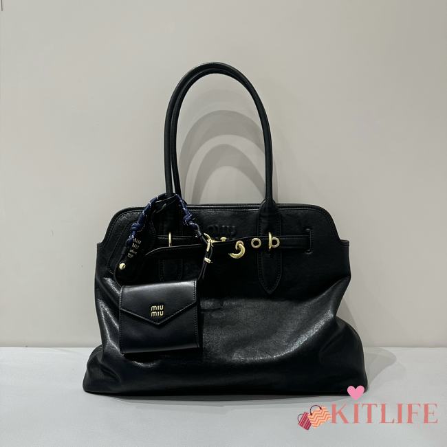 kitlife MiuMiu Aventure nappa leather bag black - 40x13x30cm - 1