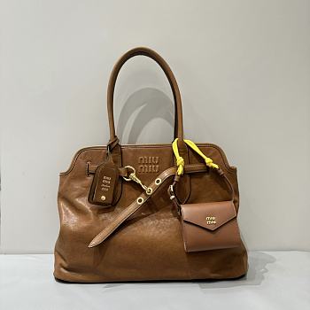 kitlife MiuMiu Aventure nappa leather bag brown - 40x13x30cm