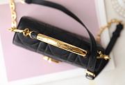 Kitlife Dior Ange Macrocannage Calfskin Mini Shoulder Bag Black - 20x12x5 cm - 3