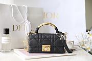 Kitlife Dior Ange Macrocannage Calfskin Mini Shoulder Bag Black - 20x12x5 cm - 4