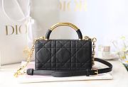 Kitlife Dior Ange Macrocannage Calfskin Mini Shoulder Bag Black - 20x12x5 cm - 5