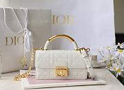 Kitlife Dior Ange Macrocannage Calfskin Mini Shoulder Bag white - 20x12x5 cm - 1