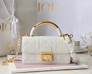 Kitlife Dior Ange Macrocannage Calfskin Mini Shoulder Bag white - 20x12x5 cm - 5