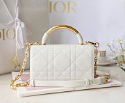 Kitlife Dior Ange Macrocannage Calfskin Mini Shoulder Bag white - 20x12x5 cm - 2