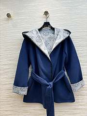 kitlife Louis Vuitton Reversible Signature Short Hooded Wrap Coat  - 1