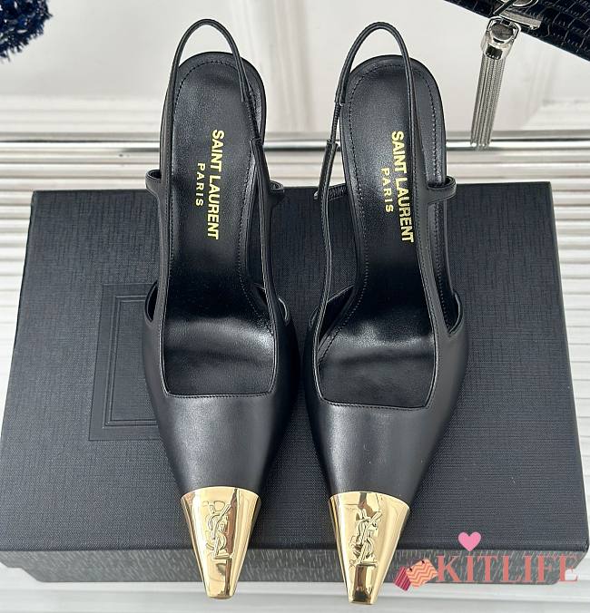 kitlife YSL JEANNE slingback pumps in smooth leather 11cm - 1