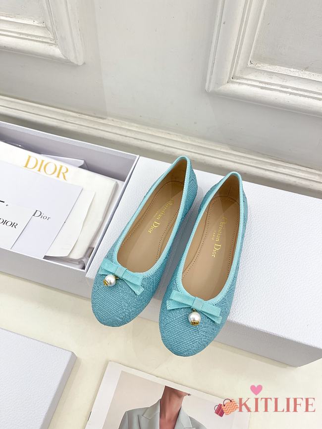 kitlife Dior Ballet Flat blue Cannage Tweed - 1