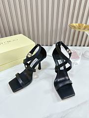 kitlife JIMMY CHOO Jessica 100 Leather Sandal In Black - 1