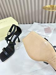 kitlife JIMMY CHOO Jessica 100 Leather Sandal In Black - 5