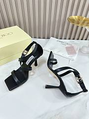 kitlife JIMMY CHOO Jessica 100 Leather Sandal In Black - 2