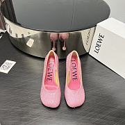 Kitlife Loewe Toy Pump in Suede and Allover Rhinestones Pink 10cm - 1
