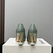 Kitlife Loewe Toy Pump in Suede and Allover Rhinestones green 10cm - 5