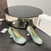 Kitlife Loewe Toy Pump in Suede and Allover Rhinestones green 10cm - 2