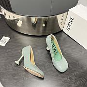 Kitlife Loewe Toy Pump in Suede and Allover Rhinestones green 10cm - 3