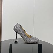 Kitlife Loewe Toy Pump in Suede and Allover Rhinestones Black 10cm - 5