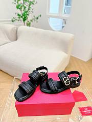 kitlife Valentino VLOGO SIGNATURE CALFSKIN SANDAL Black - 2