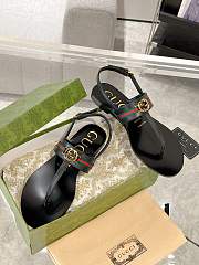 kitlife Gucci Women's Interlocking G Web sandal black - 5