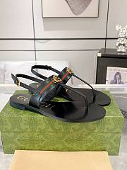kitlife Gucci Women's Interlocking G Web sandal black - 2