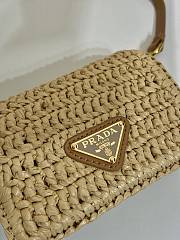 kitlife Prada Crochet Card Holder With Shoulder Strap beige - 11.5x8cm - 5