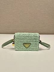 kitlife Prada Crochet Card Holder With Shoulder Strap green - 11.5x8cm - 1