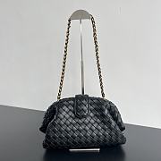 kitlife BOTTEGA VENETA Lauren 1980 Teen Leather Clutch black bag - 31.5x16.5x11cm - 1