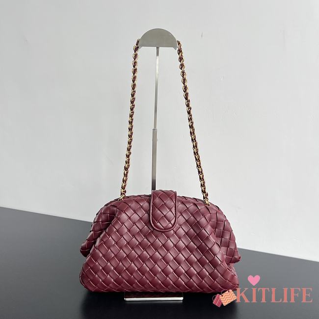 kitlife BOTTEGA VENETA Lauren 1980 Teen Leather Clutch red bag - 31.5x16.5x11cm - 1