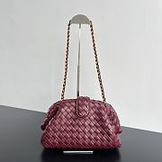 kitlife BOTTEGA VENETA Lauren 1980 Teen Leather Clutch red bag - 31.5x16.5x11cm - 1