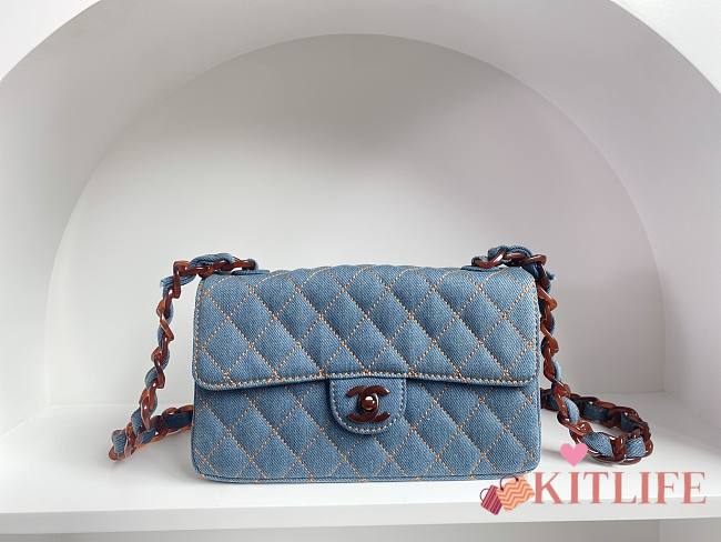kitlife Chanel Vintage denim bag - 22cm - 1